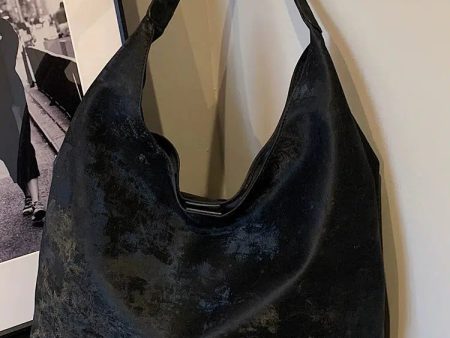 Wide Strap Velvet Shoulder Bag For Sale