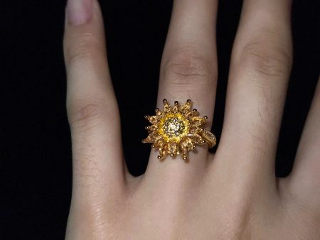 Sunflower Sparkle Ring Online