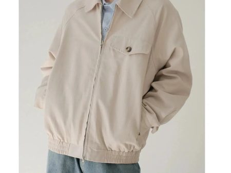 Casual Zip-Up Pocket Jacket For Sale