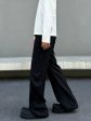 Wide-Leg Drape Pleated Pants Hot on Sale