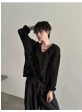 V-Neck Loose Knit Sweater with Hollow Design For Sale