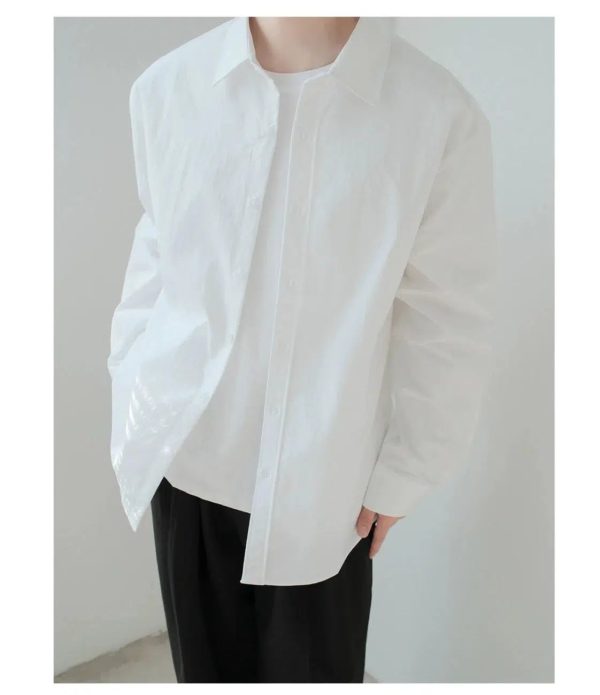 Casual Long-Sleeve Button-Up Shirt For Cheap