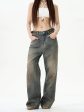 Wide-Leg High Waist Denim Pants Fashion