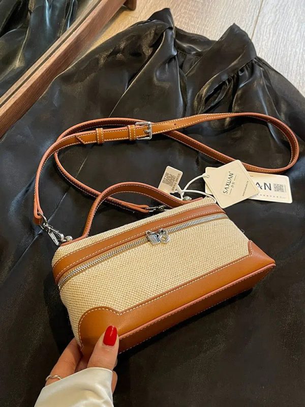 Zipper Buckle Small Square Handbag For Discount