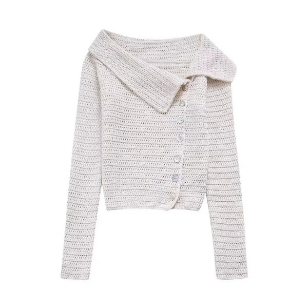 Asymmetrical Knit Cardigan Sweater Online Sale