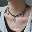 Wrap Gem Cross Clavicle Necklace Online Hot Sale