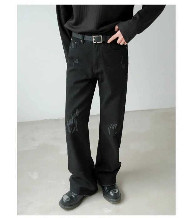 Black Slim-Fit Flared Jeans Online Sale