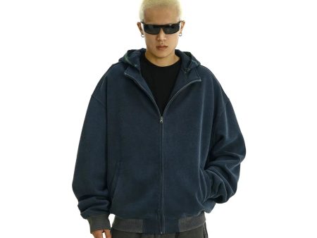 Casual Zip-Up Pockets Hoodie For Sale