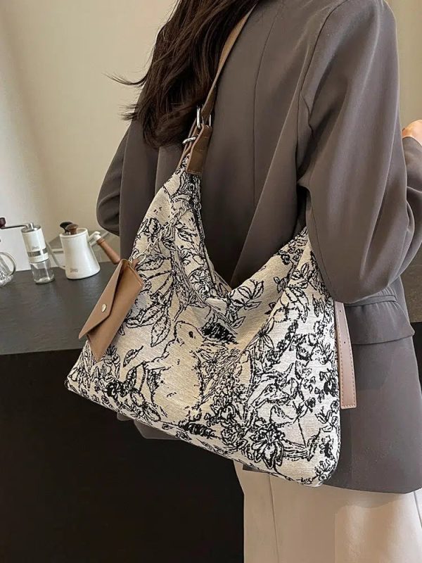 Canvas Floral Pattern Shoulder Bag Online