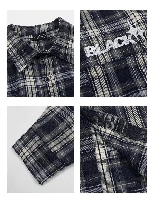 Button-up Plaid Shirt For Sale