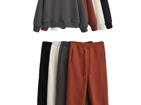 Women-Casual Hoodie and Jogging Pants Set on Sale