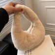 Twist Handle Faux Fur Handbag Online Sale