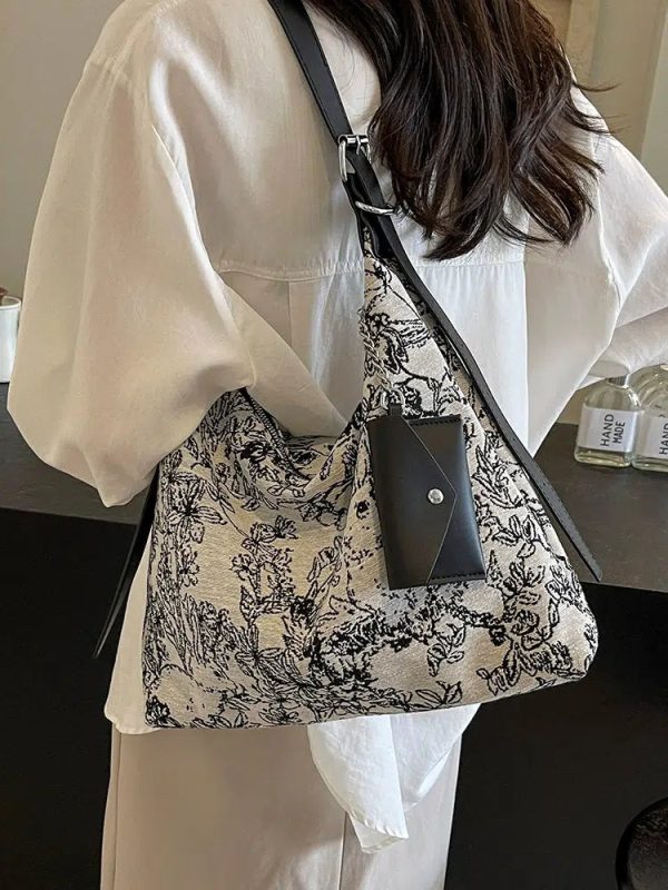 Canvas Floral Pattern Shoulder Bag Online