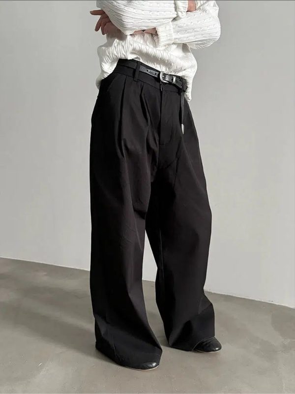 Wide-leg Straight Pleated Pants Supply