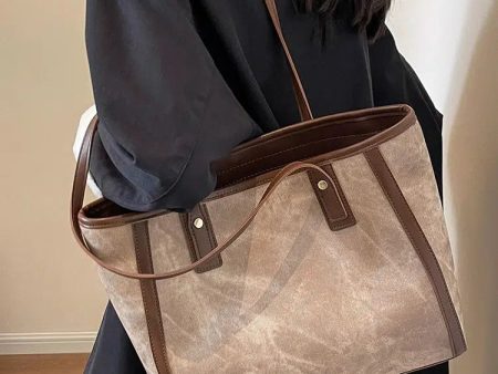 Canvas Leather Trim Tote Bag Online