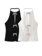 Bow Accent Halter Tank Top For Sale