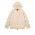 Cable Knit Hooded Zip-Up Cardigan Jacket Discount