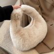 Twist Handle Faux Fur Handbag Online Sale