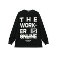 Text Print Long Sleeve T-shirt on Sale