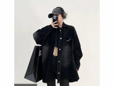 Washed Oversized Corduroy Shirt Online Hot Sale