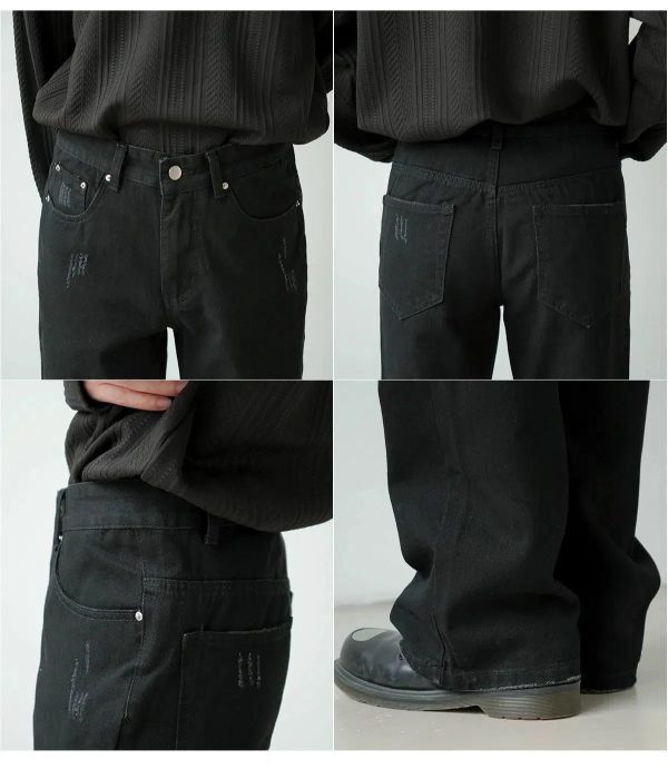 Black Slim-Fit Flared Jeans Online Sale