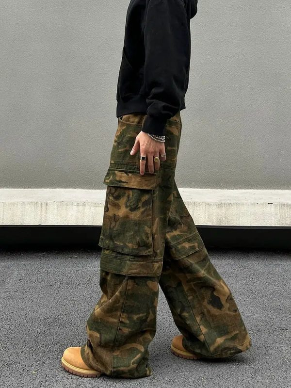 Camouflage Pockets Cargo Pants For Cheap