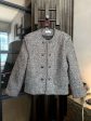 Button Closure Classic Textured Jacket For Discount