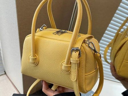 Adjustable Strap Textured Handbag Fashion