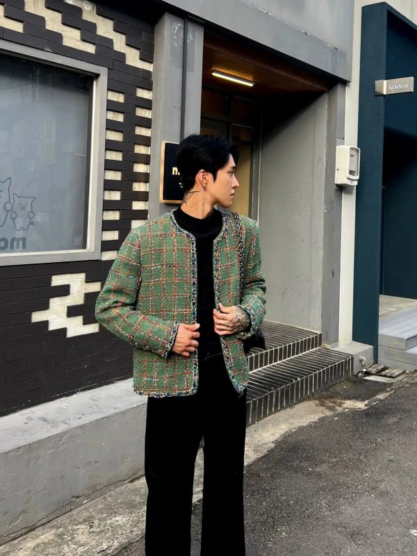 Braided Plaid Tweed Jacket Online