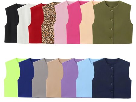 Buttoned Vest Top Online Sale