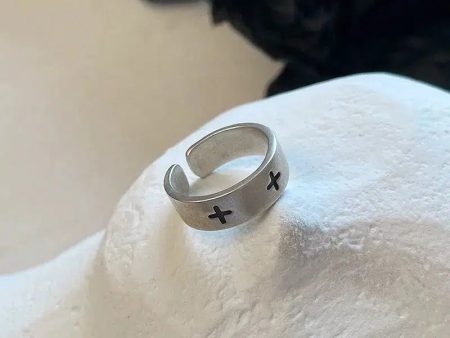 Adjustable Cross Design Ring Online now