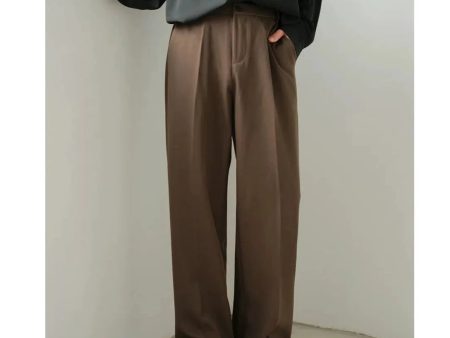 Winter Pleated Suit Pants For Discount