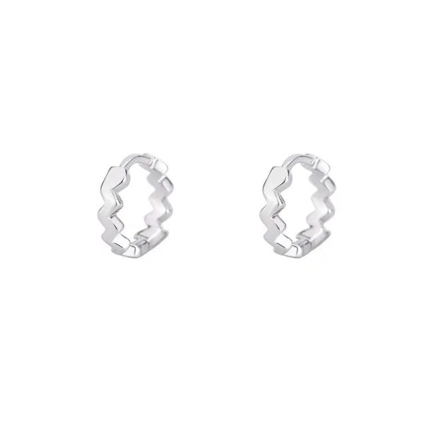 Wavy Pattern Hoop Earrings Online