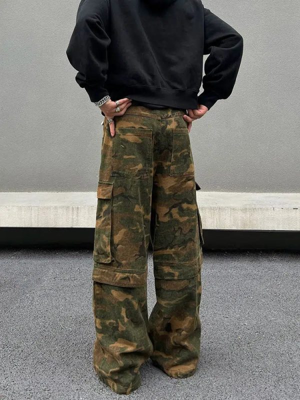 Camouflage Pockets Cargo Pants For Cheap