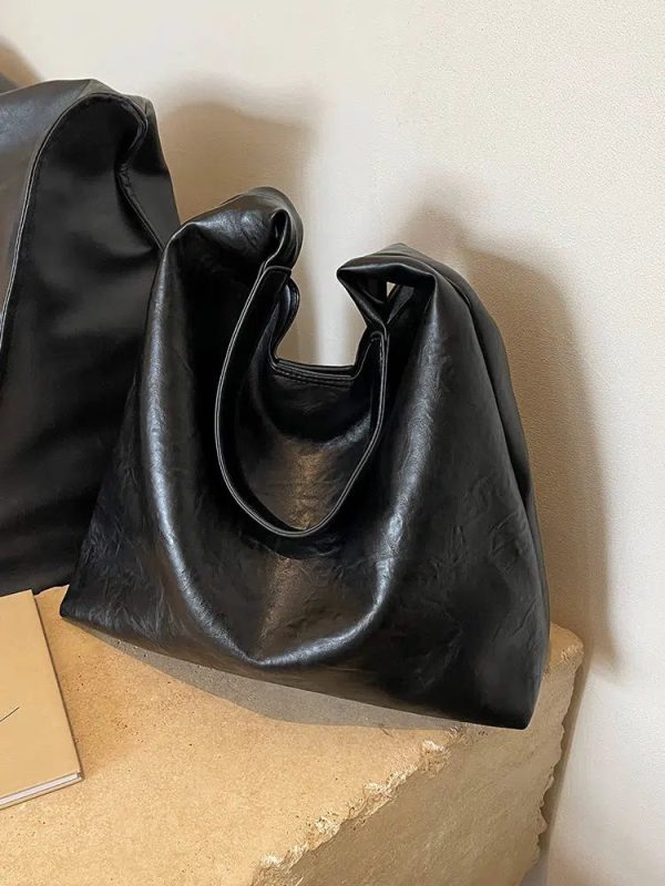 Casual Faux Leather Bucket Bag Hot on Sale