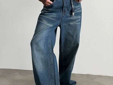 Vintage Washed Wide Leg Jeans Online now