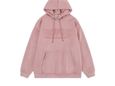 Suede Printed Hooded Sweatshirt For Cheap