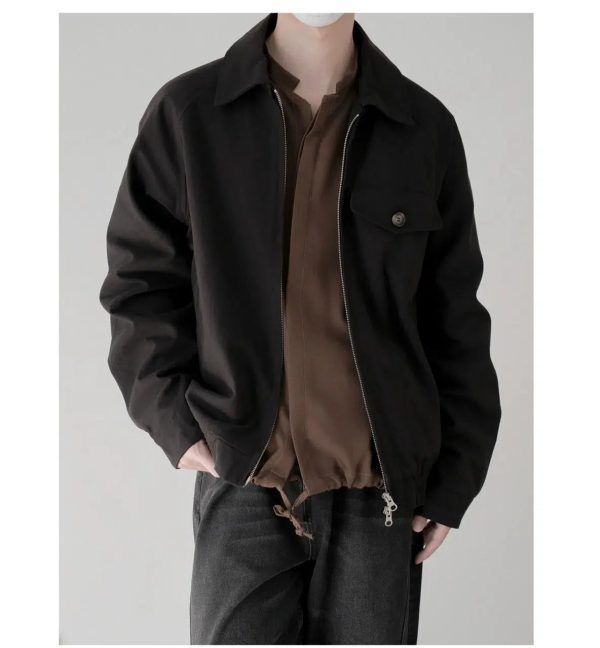 Casual Zip-Up Pocket Jacket For Sale