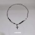 Beaded Cross Pendant Necklace For Sale