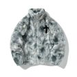 Tie-Dye Furry Quilted Plush Jacket Hot on Sale