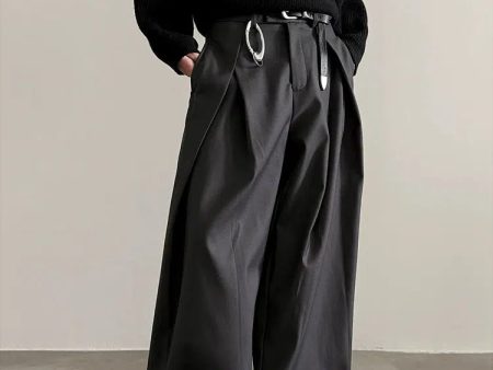 Belt Loops Wide-Leg High-Waist Pants Supply