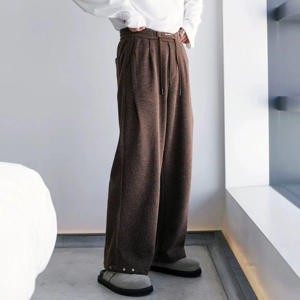 Velvet Wide-Leg Casual Pants Online Sale