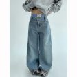 Two-piece Wide-Leg Denim Pants Online Sale