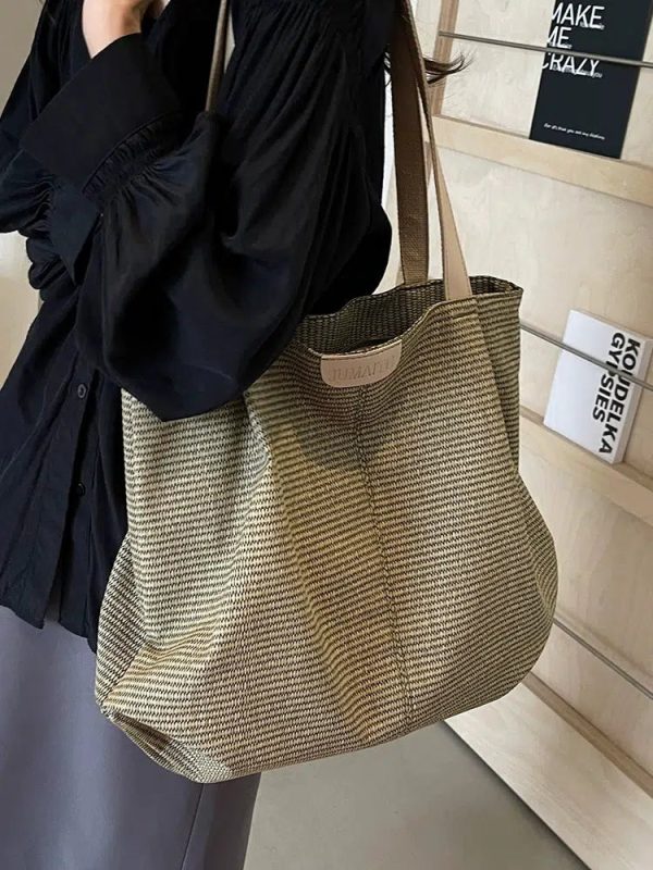 Casual Woven Tote Bag For Discount