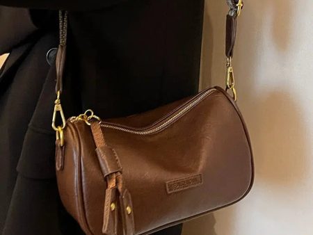 Tassel Accent Leather Shoulder Bag Discount