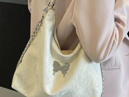 Butterfly Accent Chain Strap Shoulder Bag Online Hot Sale