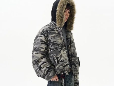 Camouflage Hooded Jacket Cheap