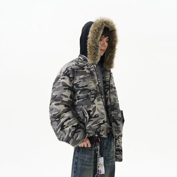 Camouflage Hooded Jacket Cheap