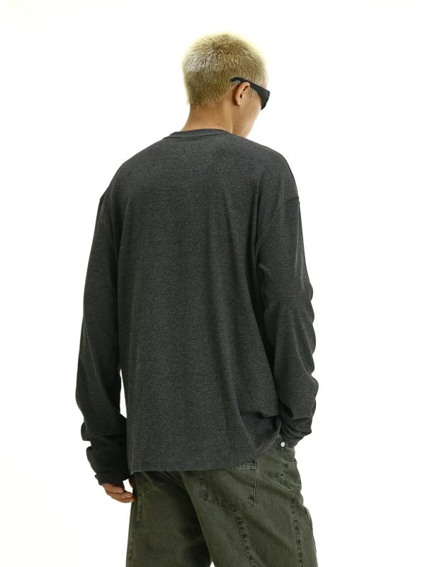 Casual Long Sleeve Henley Shirt Online Hot Sale