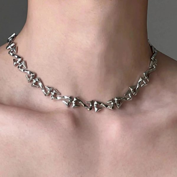 Twisted Geometric Pattern Choker Necklace Hot on Sale